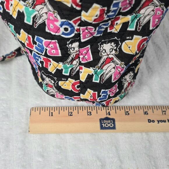 Betty Boop Shoulder Tote Soft‎ Fabric All Over Print Colorful Quilted - Picture 9 of 9